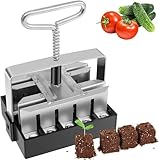 OZFMMM Soil Blocker, Soil Block Maker, Hand-held Ergonomic Quad Soil Blocking Tool, Eco-Friendly Soil Block Maker- Create Mini Soil Blocks for Planting with Ease