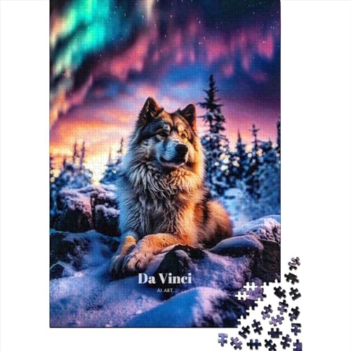 Wolf-Puzzle für Erwachsene, 1000 Teile Puzzle | Puzzles für Erwachsene, Lernspiel, Herausforderungsspielzeug, 75 x 50 cm