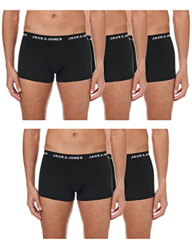 Jack & Jones NOS Herren Jachuey Trunks 5 Pack Noos Boxershorts (Per of 5), Schwarz (Black Detail Black & Black), Large