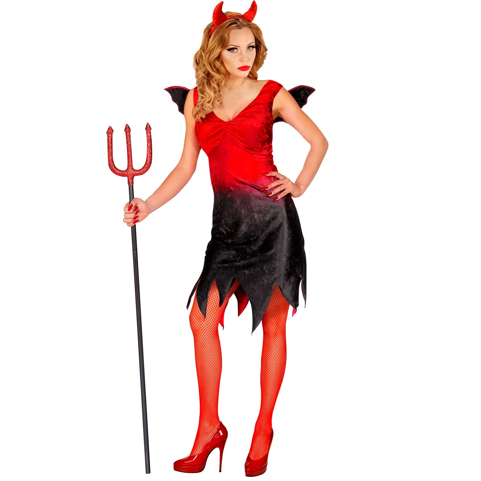 W WIDMANN MILANO Party Fashion - Kostüm Teufel, Kleid, Hölle, Faschingskostüme für Damen, Halloween