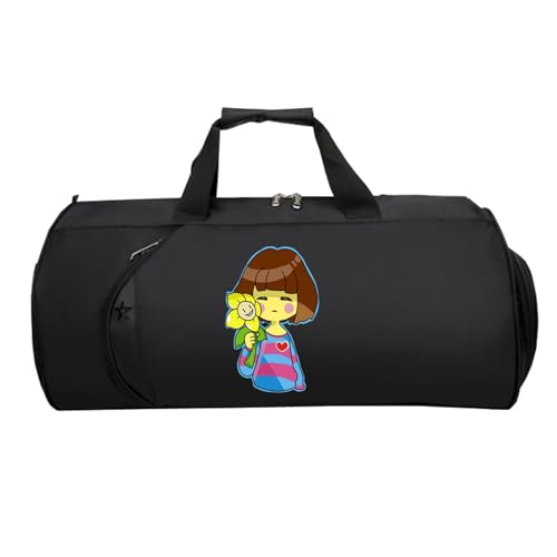 Kleine Reisetasche Anime, Groß Wasserdicht Sporttasche, Weekender HandgepäCk Koffer füR Herren Und Damen Flugzeug(Black 8)