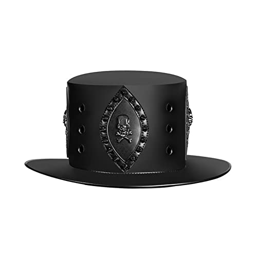 Ranuw Steampunk Männer Mit Brille Punk Zylinder Steampunk BowlerTop Maskerade Halloween Zylinder GothHat Zylinder