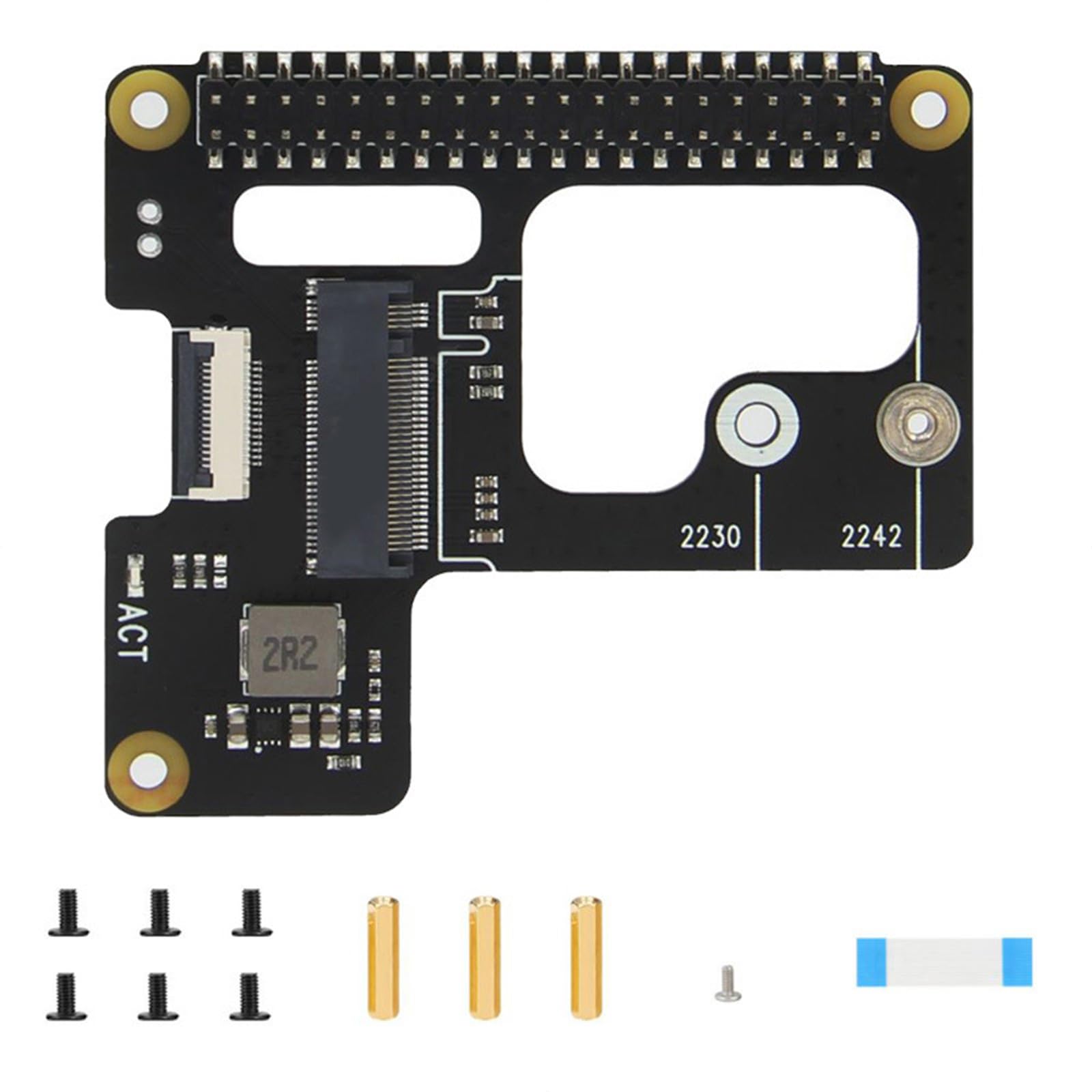 Qsvbeeqj X1100 6,3 cm SSD 2,5 Zoll PCIE auf M.2 NVME SSD Festplatte Erweiterungsplatine für 5 Speicher