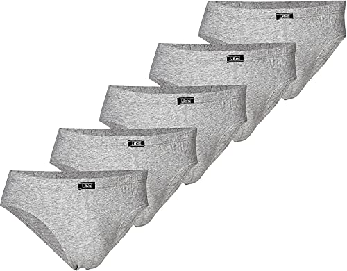 jbs Mini Slips für Herren, Unterhosen für Männer im Set aus ökologischer Baumwolle, Slip im 5er-Pack, grau, M