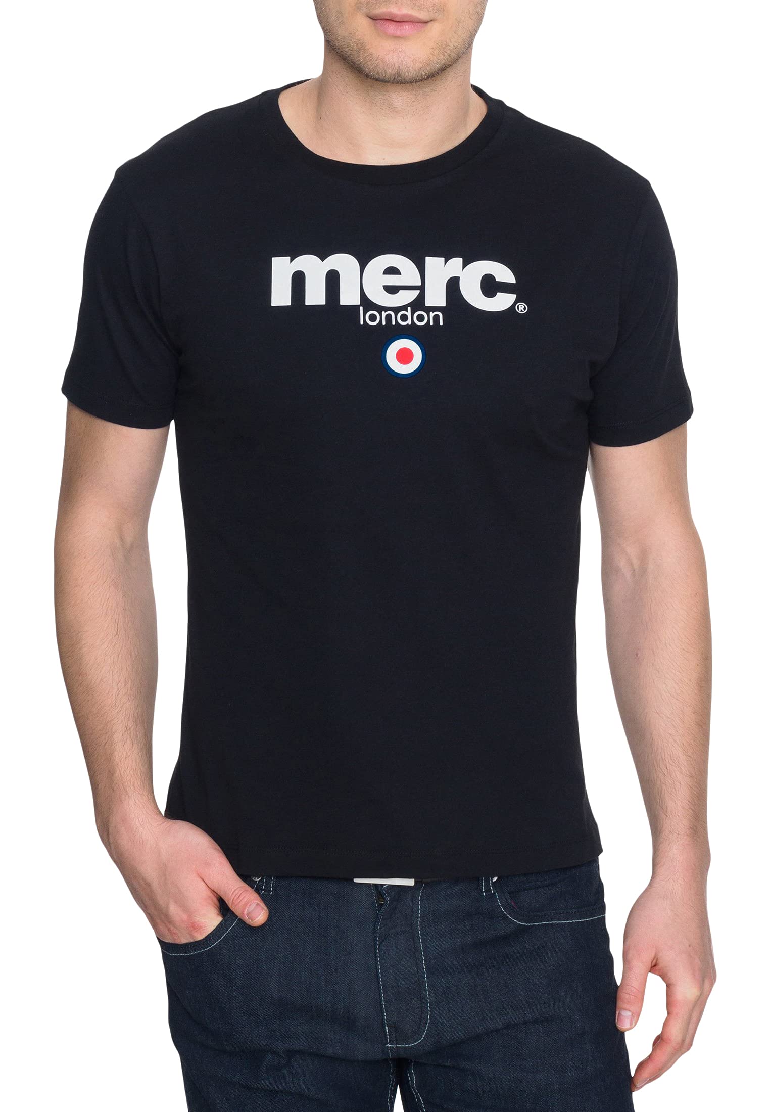 Merc of London Herren T-Shirt, Noir (Black), Large (Herstellergröße: L)