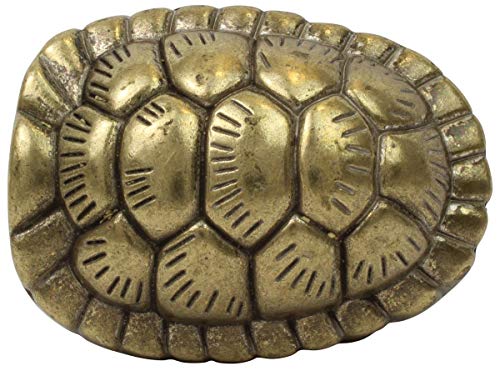 BELTINGER Gürtelschnalle Schildkröten-Panzer 4,0 cm | Buckle Wechselschließe Gürtelschließe 40mm Massiv | Wechselgürtel bis 4cm | Altmessing