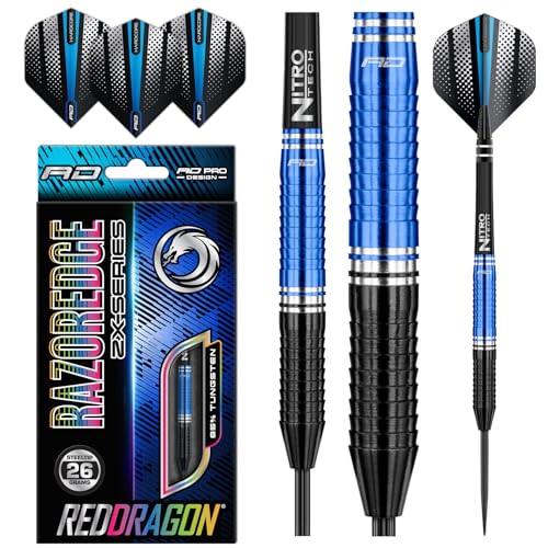 RED DRAGON Razor Edge ZX3-26g Tungsten Darts Set mit Flights und Schäfte