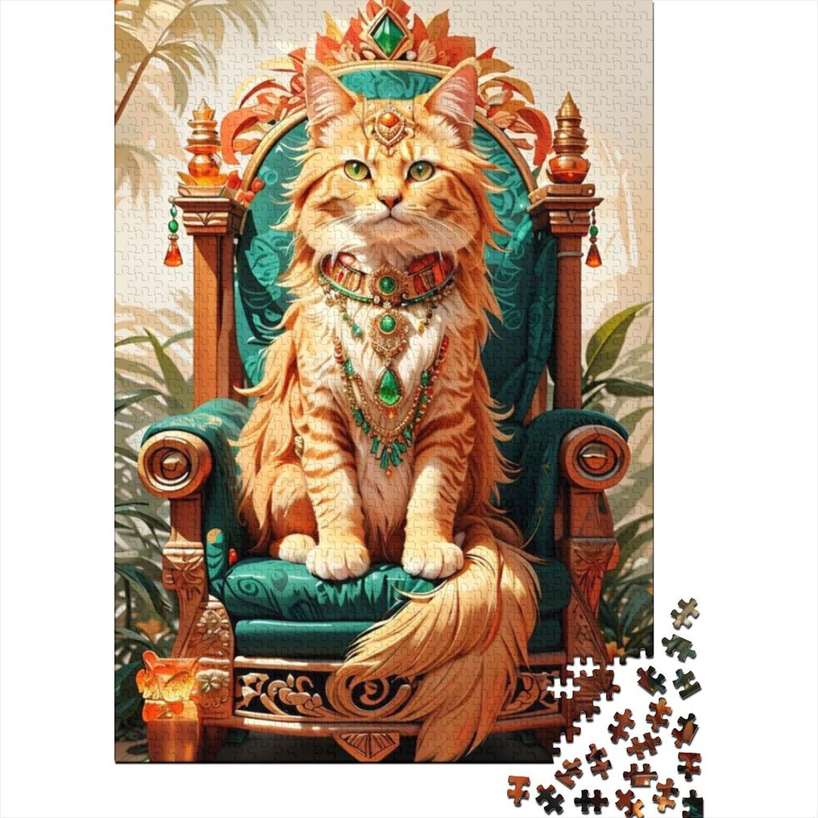 Fantasie-Katze-Puzzle aus Holz für Teenager, 1000 Teile, Puzzle für Erwachsene Teenager, Weihnachts-Puzzle-Geschenke für Frauen (Größe: 75 x 50 cm)