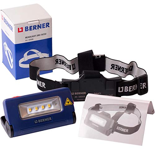 Berner Stirnlampe Headlight LED 2 in 1 Taschenlampe Werkstatt