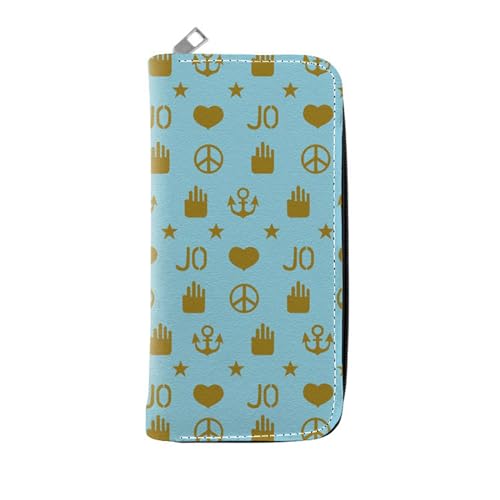 RYNDEX Jo-Jo's Bizar-re Adventu-re Geldtasche Anime, Spaß Süß Kawaii Kartenetui mit Münzfach, Kindergeldbörse für Ausweis Banknote Münze Foto(Color:Multicolor 1)