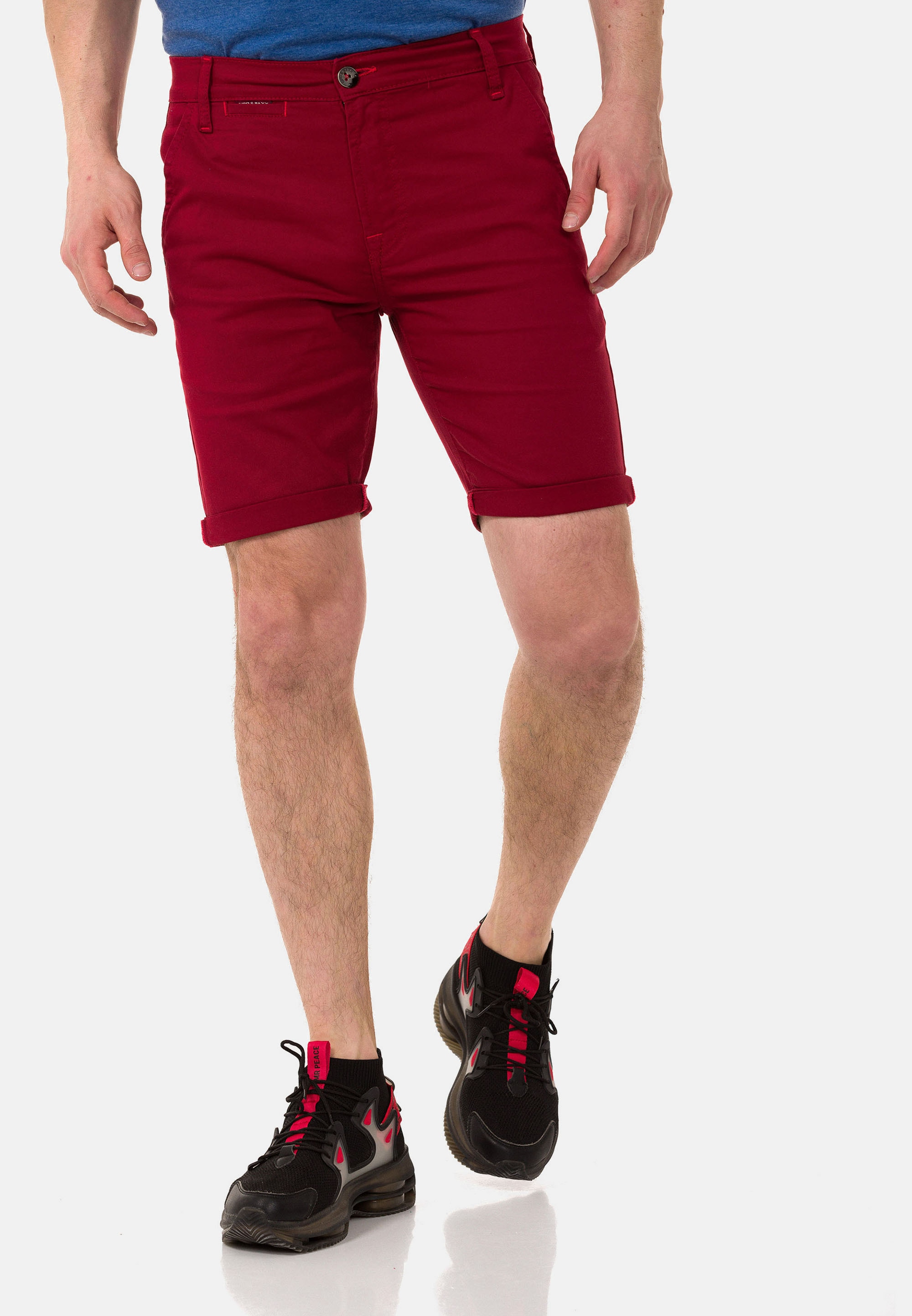 Cipo & Baxx Shorts, im einfarbigen Look