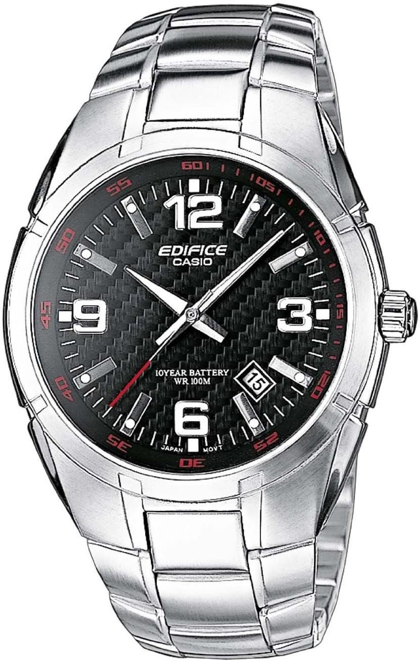 Casio Edifice Herren Massives Edelstahlgehäuse und Edelstahlarmband Uhrenarmband EF-125D-1AVEG