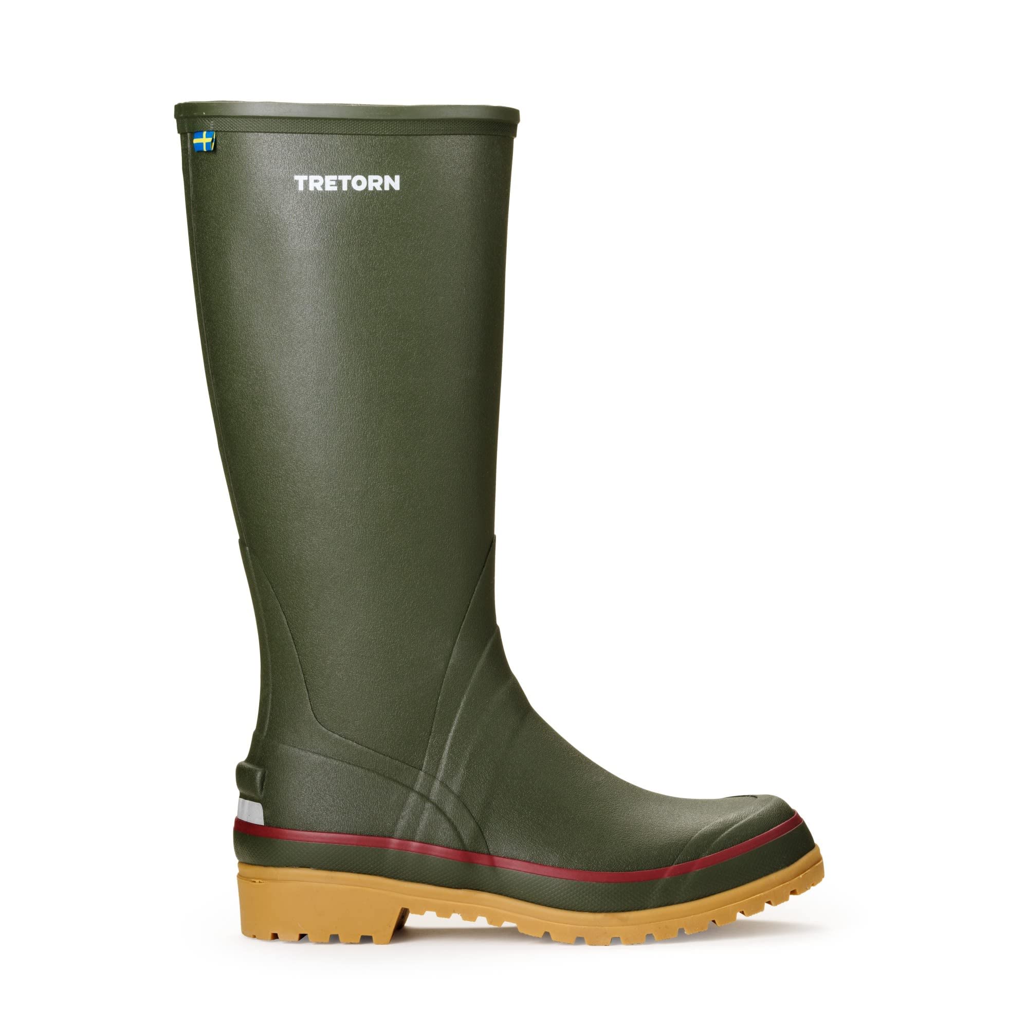 Tretorn Sarek 72 Grün - Klassischer hoch Geschnittener Outdoor Gummistiefel, Größe EU 38 - Farbe Green