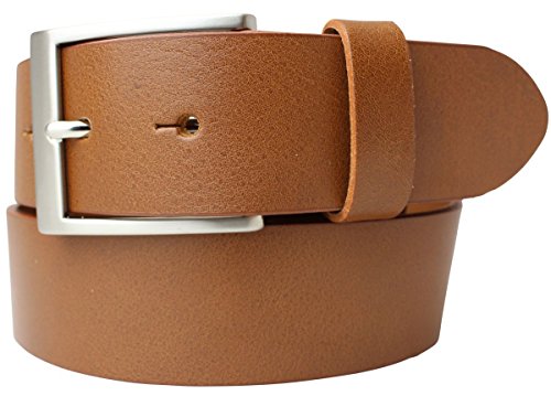 BELTINGER Jeans-Gürtel aus Vollrindleder 4 cm | Hochwertiger Leder-Gürtel für Herren 40mm | Herren-Gürtel made in Italy | Tabac 120cm