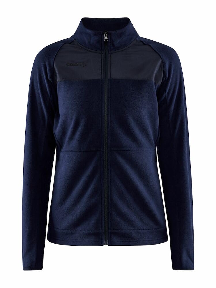 Craft ADV EXPLORE FLEECE MIDLAYER | Fleecejacke Damen XXL | Blaze | Gebürstetes Fleece | Mit Daumenloch | Reißverschlusstaschen | Quick Dry Jacke Damen | Outdoor Fleecejacken für Damen