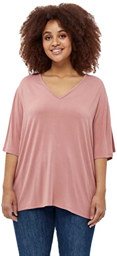 Peppercorn Damen Rosalinda Rosebell Tee Curved T Shirt, Ash Rose, 50 Große Größen EU