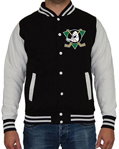 Artshirt-Factory Mighty Ducks Jacke (L, Schwarz/Weiß)