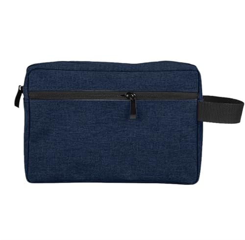 Reise Herren Kosmetiktasche Kulturbeutel Organizer Canvas Frauen Aufbewahrung Make-up Fall Make-up Tasche Beauty Wash Beutel Handtasche Kosmetiktasche Set(Dark blue)