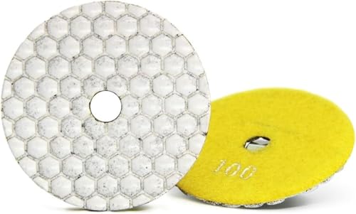 Keramikfliesen poliert, Schleifplatte, Diamant-Polierpads, 1 Stück 3-Zoll-Diamant-Polierpad, Trocken-/Nass-Schleifscheibe, Polierrad for Beton, Stein, Marmor, Granit, 80 mm Polierwerkzeug(100)