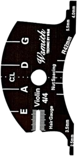 Messwerkzeuge Violine Brücke Werkzeug Instrument Griffbrett Violine Griffbrett Schaber Mehrzweckwerkzeug Praktische Violine Griffbrett Schablone Form Kunststoff Musikinstrument/32 (Farbe: Schwarz, Grö