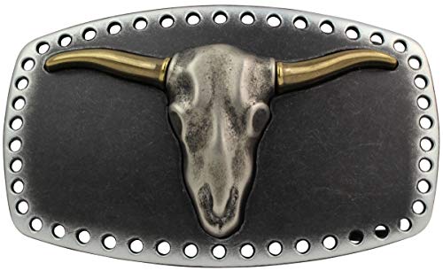 BELTINGER Gürtelschnalle Boss Bull 4,0 cm | Buckle Gürtelschließe Reitaccessoires 40mm Massiv | für Reit- und Western-Outfit | Schwarz