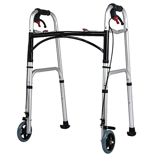 Stand Upright Walker Mit Handbremse,Für Advanced Folding Walker, Leichter Standard 2 Räder, Höhenverstellbarer Rolling Senioren