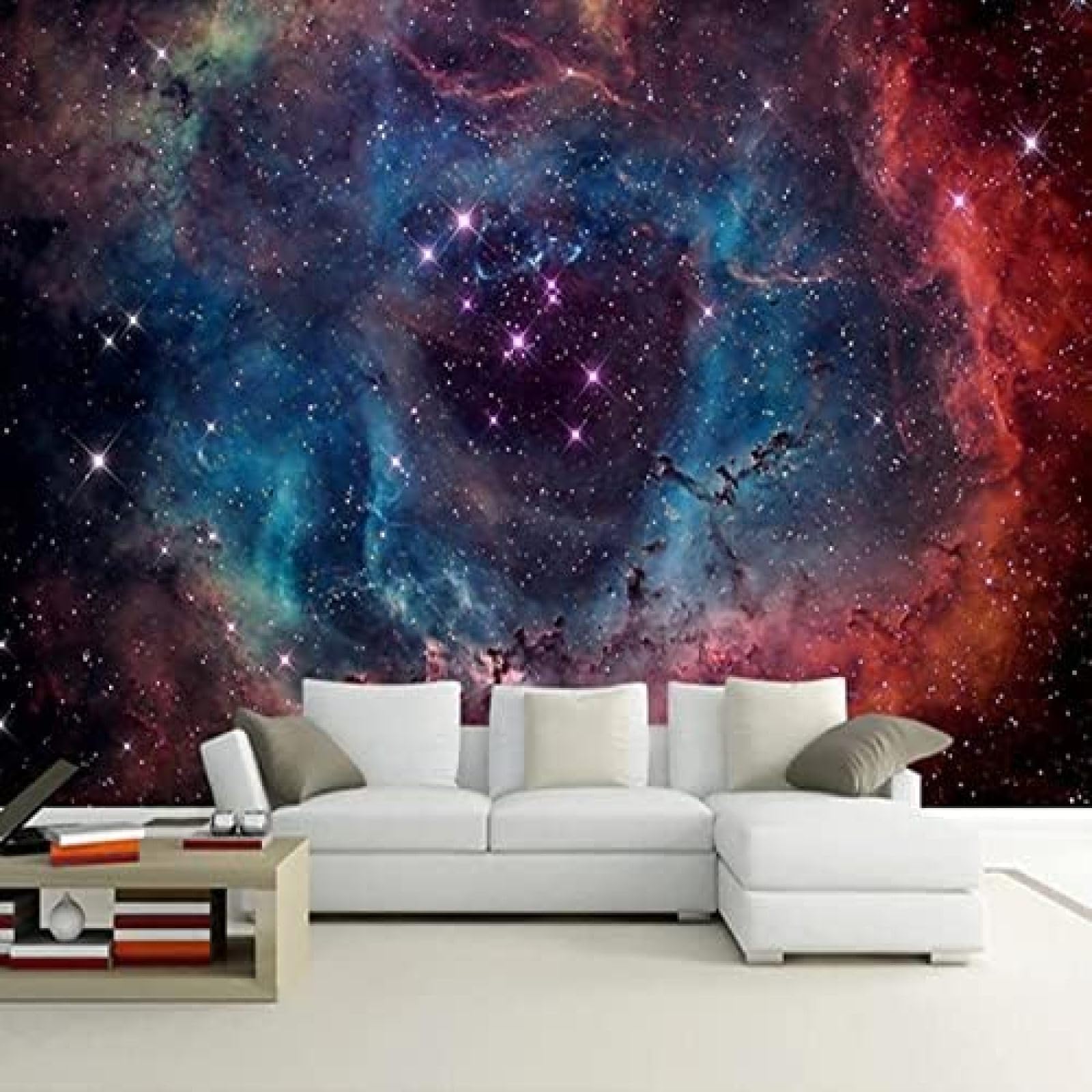 XLMING Einfacher Weltraumnebel 3D Tapete Wohnzimmer Sofa Schlafzimmer Esszimmer Home Dekoration Wand-200cm×140cm