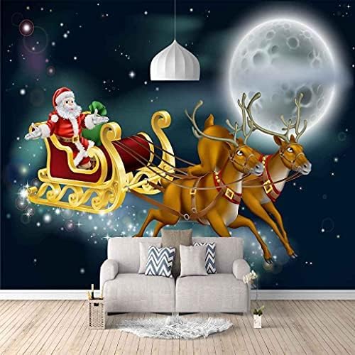 Cartoon-Weihnachtsmann 3D Tapeten Wanddekoration Fototapete Sofas Wohnzimmer Wandbild Schlafzimmer-300cm×210cm