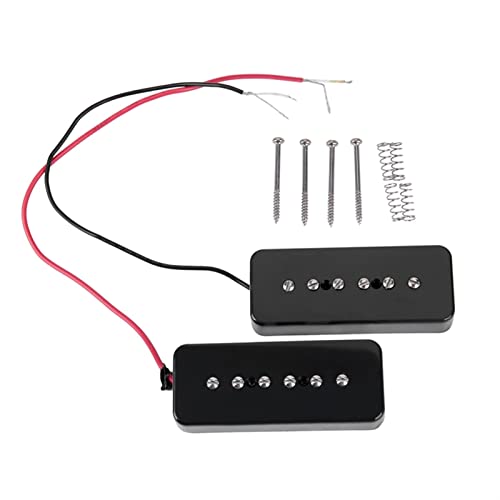 ZENGXUE A Set P90 E-Gitarre Soapbar Single Coil Pickups P 90 Soapbar Pickups Humbucker Tonabnehmer Set (Color : Black)