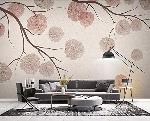 XLMING Vintage Tree Clear Leaf Küche Esszimmer Arbeitszimmer Wohnzimmer TV Hintergrund Wand 3D Tapete-350cm×256cm