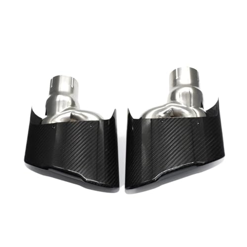 Abgasrohr Auspuffrohr Für RS3 RS4 RS5 RS6 RS7 Für A6 Für A7 Für A5 Für A4 Für A3 Endrohr Schalldämpfer Spitze Düse 2 Teile/los Auspuff Spitze Carbon Faser Auto Auspuffrohr