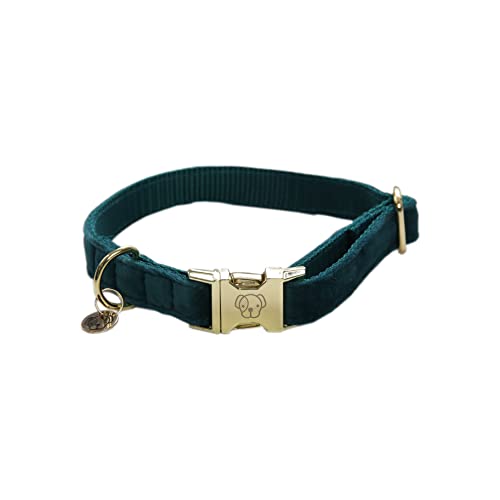 Kentucky Halsband Dog Collar 'Velvet' - Emerald, Größe:M