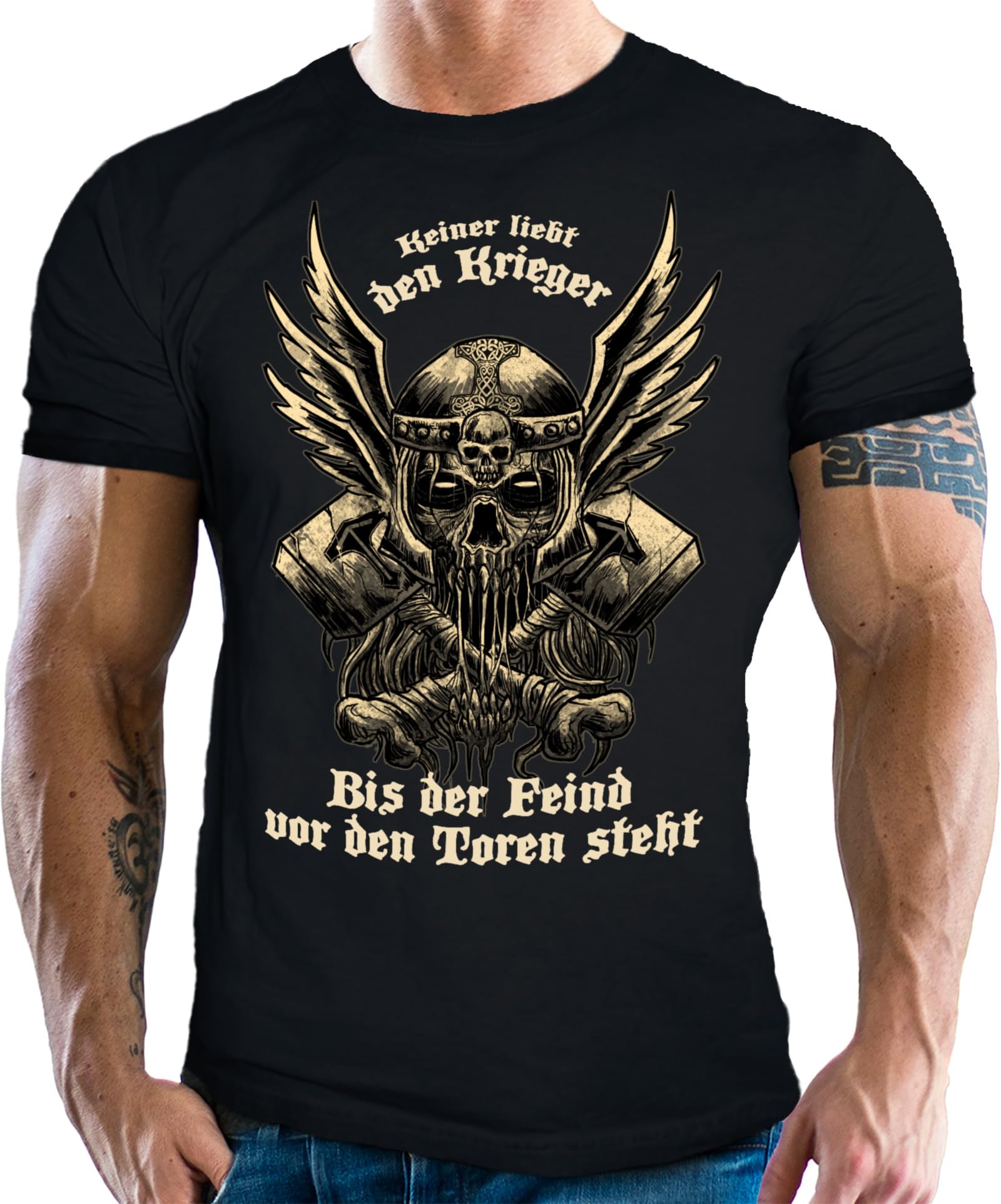 Herren T-Shirt für Wikinger Nordmann Keltic Fans der nordischen Mythologie