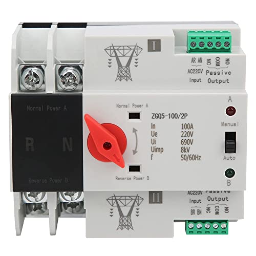 Lahdrhab 2-Wege-Übertragungsschalter 220 V ZGQ5-100 / 2P Automatischer Übertragungsschalter mit 2-Wege-Übertragungsschalter-Controller mit Doppelter Leistung