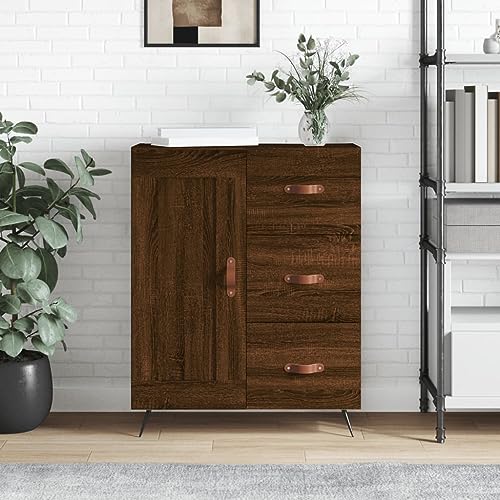 Sideboard Braun Eichen-Optik 69,5x34x90 cm Holzwerkstoff,Elegantes Sideboard aus Holzwerkstoff in Eichenoptik Perfekte Aufbewahrungslösung für Ihr Zuhause