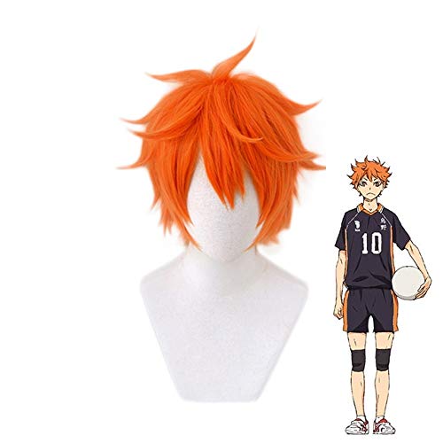 LINLINCD Cosplay wig Haikyuu !! Cosplay Tsukishima Kei Hinata Shoyo Nishinoya Yuu Oikawa Tooru Kozume Kenma Kageyama Tobio Miya Atsumu Miya Osamu Perücke Hinata Shoyo