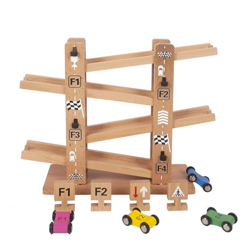 Autorampe für Kleinkinder, Autorampenspielzeug aus Holz | Lustiges Autorampenspielzeug für Kleinkinder,Fahrzeug-Spielsets, Auto-Strecken-Spielzeug, Rennstrecken-Spielzeug-Set für Zuhause, Kindergarten