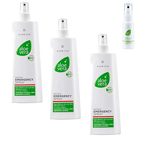 3er SparSet ** Aloe Via Emergency Hautspray ** 3 x 150ml (3er Set + ToGo Flasche)