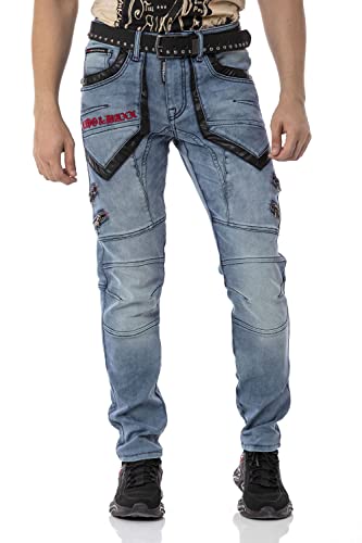 Cipo & Baxx Herren Jeanshose Pants Denim CD795 Blau W40 L32