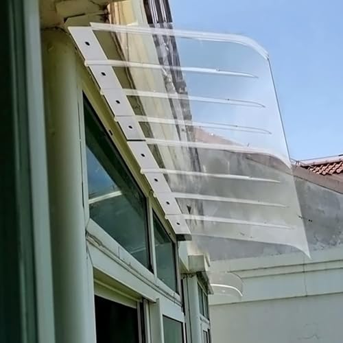 Unsichtbare Regenschutzabdeckung für Fenster Markisenschutz für die Vordertür UV-Regen- und Schneeschutz Polycarbonat-Abdeckung Gartenüberdachung Terrasse Veranda Balkon Regenmarkise