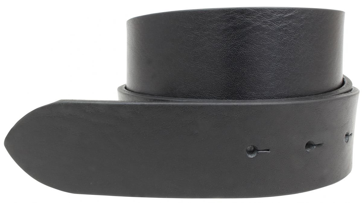 BELTINGER Wechselgürtel aus Vollrindleder mit Druckknöpfen 4 cm | Druckknopf-Gürtel für Damen Herren 40mm | Leder-Gürtel ohne Schnalle 4cm | Schwarz 115cm