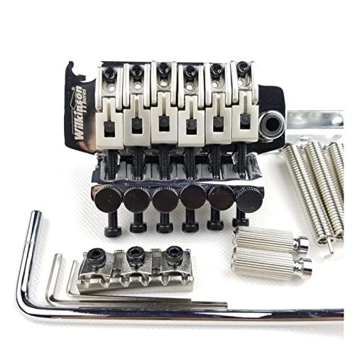 6-String E-Gitarre Doppelverriegelung Tremolo-System Brückenmutter Chrom Silber Tune-o-matic Steg