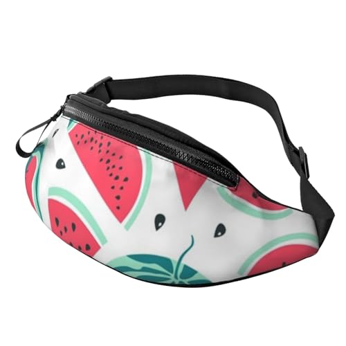 HSJFS Basketball-Brusttasche mit buntem Skizzen-Motiv, bedruckt, für Sport, Crossbody-Tasche, Früchte Wassermelone, Einheitsgröße