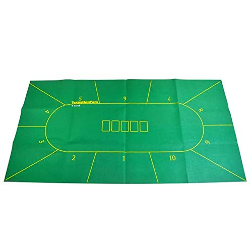 Professionelle Pokermatte für Tische, Tragbare Pokertischplatte Pokertischdecke Texas Poker Layouts Tischdecke Filz 10 Spieler Pokermatte/Tapis Poker