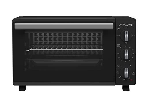 My Wave - Tischbackofen - Fassungsvermögen 20 l - Elektroofen mit 1500 W Leistung - Ideal zum Gratinieren, Grillen und Toasten - Temperaturkontrolle und Timer bis zu 90 Minuten