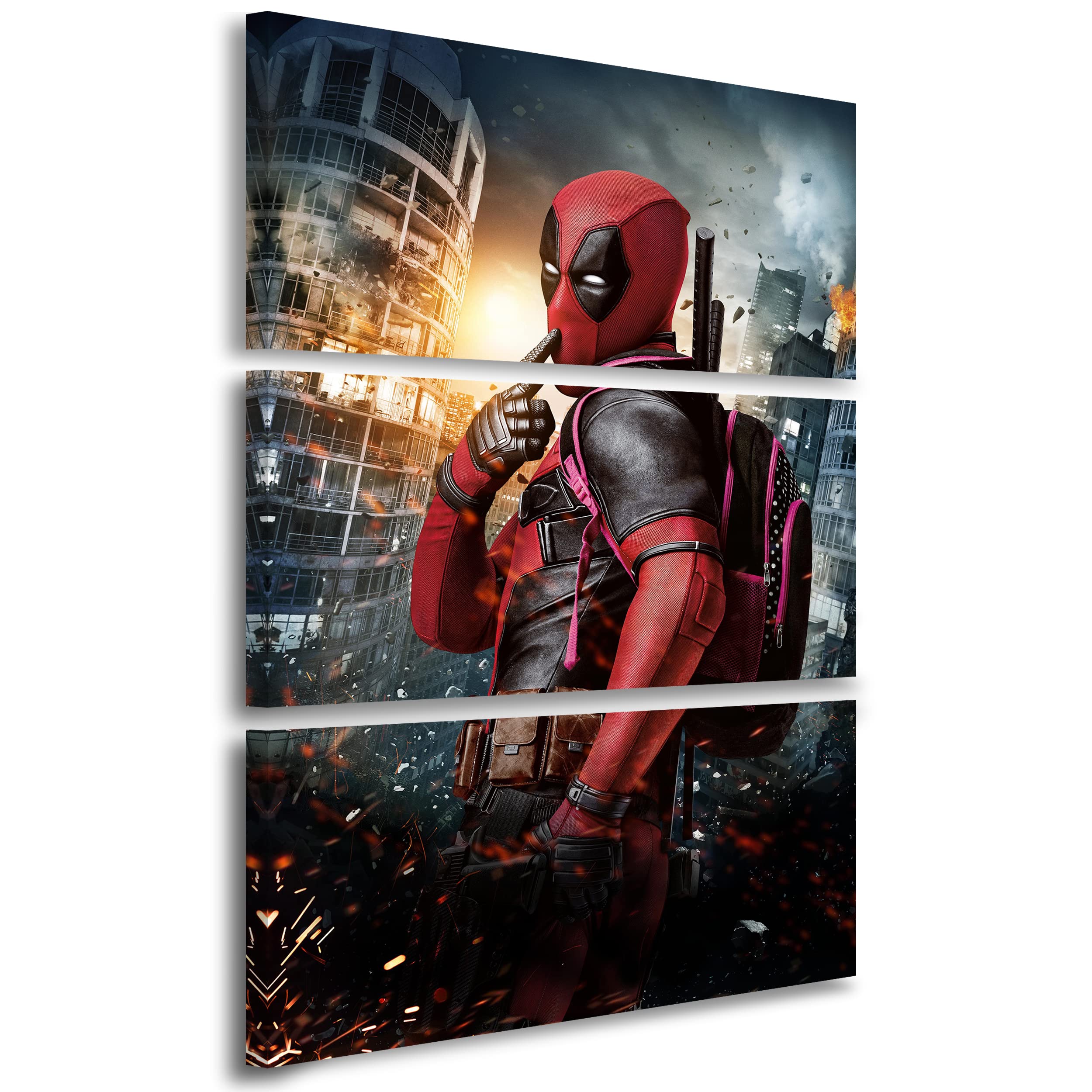 Artis Prints Leinwandbild Deadpool | Marvel - Comic, Film - Hollywood, Action - Superhelden, Klein bis XXL, Dekoration - Zimmer - Wohnung