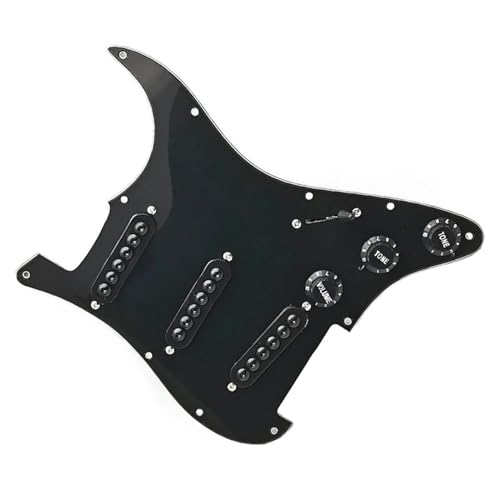 Standard-Pickguard-Tonabnehmer SSS Pickups vorverdrahtetes Schlagbrett mit großen Schrauben, verstellbares Schlagbrett für E-Gitarre (Color : 3/4)