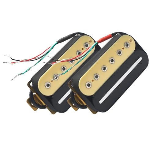 Exquisiter Humbucker-Tonabnehmer für E-Gitarre mit verstellbarer Sechskantschraube, 4-Leiter-Kabelspulenteilung Single-Coil-Tonabnehmer (Color : 3)