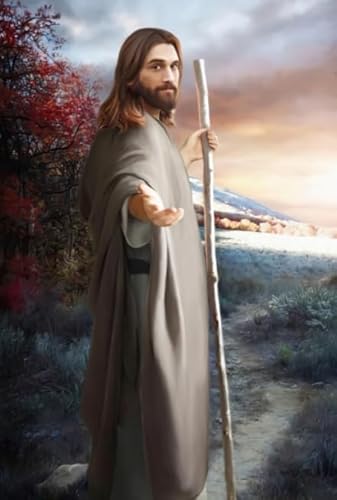 HfmQuisutron Jigsaw Puzzle 1000 Teile Jesus Retro Poster Holzpuzzle Home Stressabbau Spiel Vf111Za