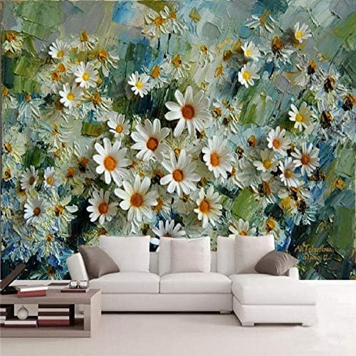 XLMING Ölgemälde Gänseblümchen Bilder 3D Tapeten Home Esszimmer Sofa Schlafzimmer Wohnzimmer TV Hintergrund-350cm×256cm